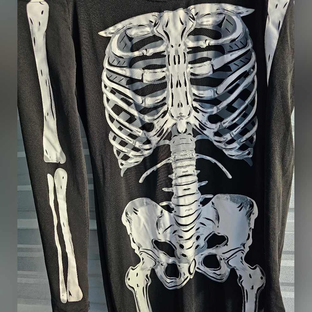 Women's Bone Appétit Skeleton Long Dress Costume - Picture 10 of 10